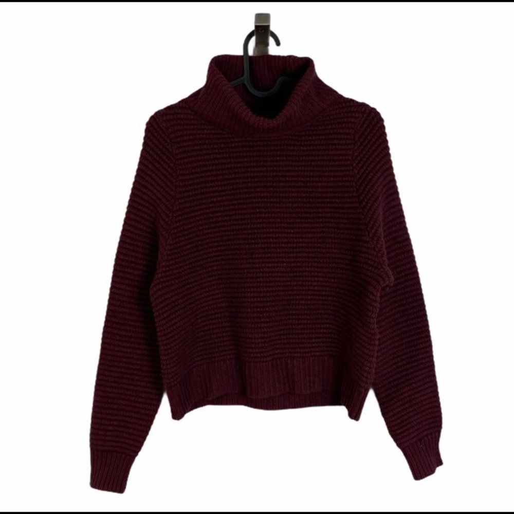 Womens Madewell Mock Neck Tight Knit Sweater